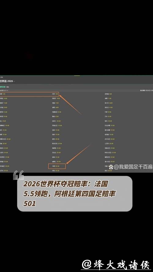 2026年世界杯赔率分析与预测